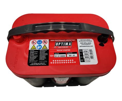 Akumulator Optima Red Top Agm 12v 50ah 815a L Rtc42 Sklep