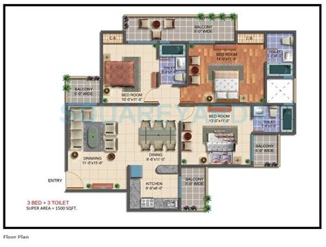 Famous Inspiration 3bhk House Plan Ground Floor In 1500 Sq Ft House