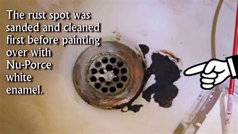 Enamel paint can be used on porcelain or iron bathtubs with great results, so i'll walk you through this process, just in case you're unsure about how to do this.you will need these materialswhite vinegar. Fix Rust Spot Chipped Bathtub & Sink with simple store ...