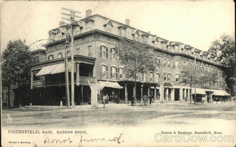 14.3 miles from greenfield, ma. Mansion House Greenfield, MA Postcard