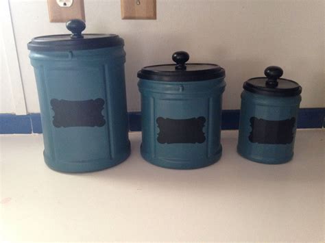 Upcycled Plastic Folgers Coffee Cans And Made Beautiful Canisters With