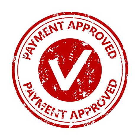 Payment Approved Rubber Seal Stamp Texture Print By 09910190