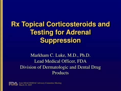 Ppt Rx Topical Corticosteroids And Testing For Adrenal Suppression