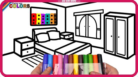 House Bedroom Big Marker Pencil Coloring Pages Akn Kids House Youtube
