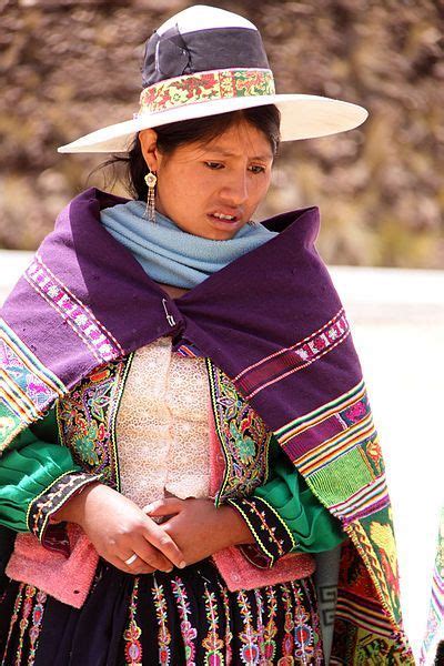 Quechua Woman Near Cochabamba Bolivia Wearing A Lliklla In The