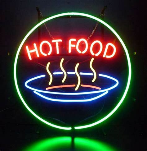 Buybazinga Hot Foods Neon Signs Hot Meals Neon Food