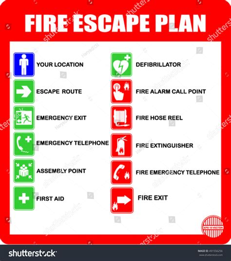 Fire Evacuation Plan Signs