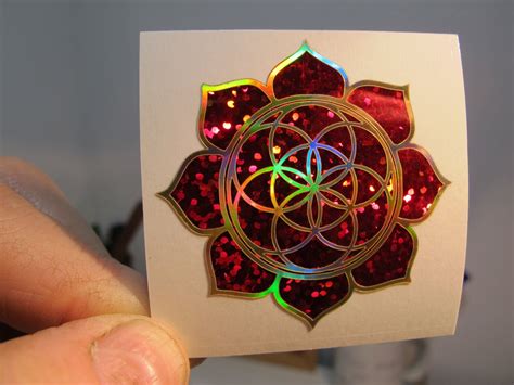 Lotus Seed Of Life Sticker Special Editions 2 Size Etsy