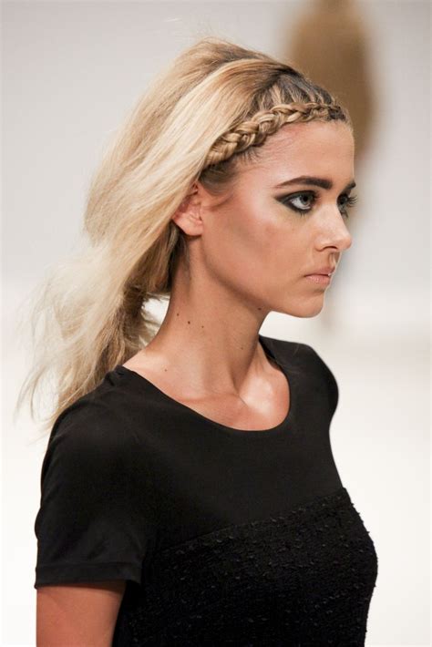 Rohmir Aw13 Catwalk Hair From Lfw Braided Fringe Hairstyle Created