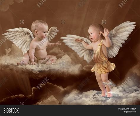 Baby Angel Wings Retro Stock Photo Stock Images Bigstock