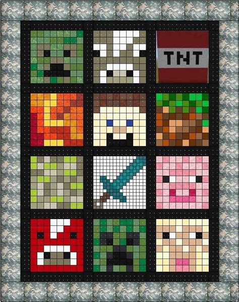 Photo and written bobble stitch blanket free crochet pattern tutorial and bobble stitch blanket video tutorial for beginners. Pin by Cyndi Hunt on Things I've Made | Minecraft quilt ...