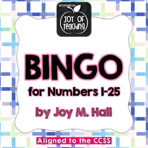 Back To School Bingo For Numbers Through 25 Homeschool Math Math