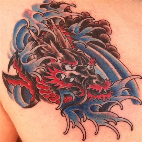 In japanese culture, dragons are regarded as angels who use their powers to help others. Japanese Water Dragon Tattoo japanese # water # dragon ...