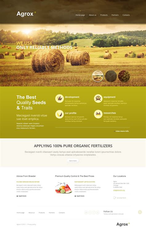 farm responsive website template