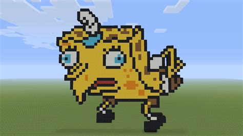 Minecraft Pixel Art Spongebob Bird Meme Youtube