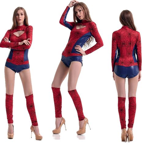 2015 Superhero Zentai Suit Sexy Adult Superman Spiderman Avengers Costume Halloween Spider Woman