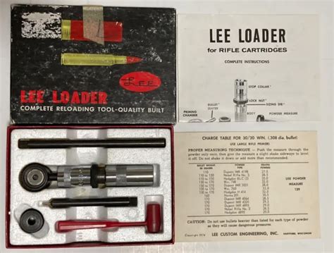 Vintage Lee Loader Rifle Reloading Kit Winchester Win Vg Condition Picclick