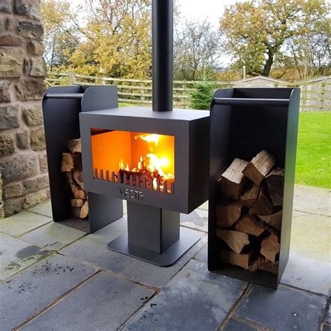 Fiesta Garden Logburner 22kw Patio Heater And Outdoor Fireplace With