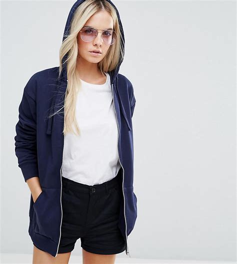 Buy now pay later with afterpay√ free. Lyst - ASOS Ultimate Oversized Zip Through Hoodie in Blue