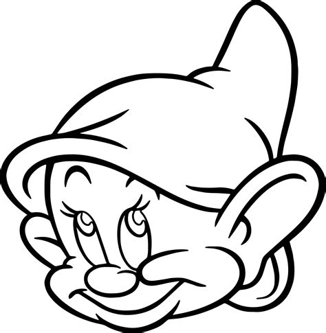 Nice Snow White Disney Dopey Face Coloring Page Disney Character