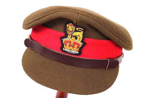 Ww2 British Army Other Ranks Visor Hat Gold Braid Cap Military 60cm