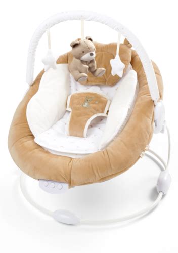 Soft Padded Little Teddy Baby Bouncer With Soothing Music Vibration And