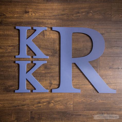 Three Letter Stacked Monogram Sign For Nursery Or Kids Room