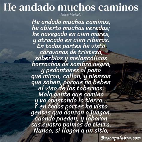 Poema He Andado Muchos Caminos De Antonio Machado Análisis Del Poema