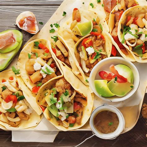 Premium Photo | A Fiesta of Flavor in Every Taco Bite Culinary Delight