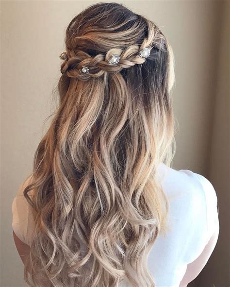 Beautiful Braid Half Up And Half Down Hairstyle For