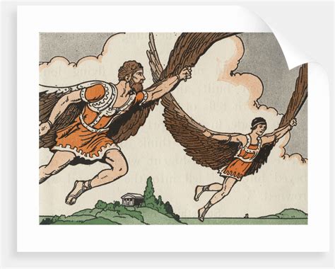 Illustration Of Icarus And Daedalus Posters Prints By Corbis