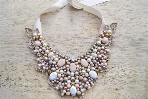 Beaded Statement Necklace Pastels