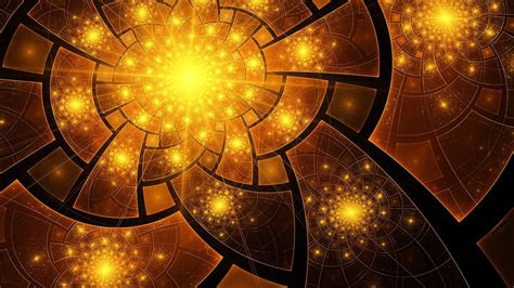 Yellow Fractal Art Pattern Hd Abstract Wallpapers Hd Wallpapers Id