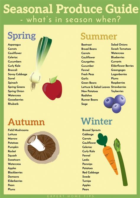 Florida In Season Fruits And Vegetables Chart