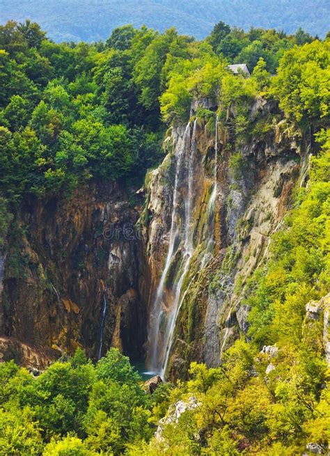 Plitvice Waterfall In Croatia Stock Photo Image Of Splash River
