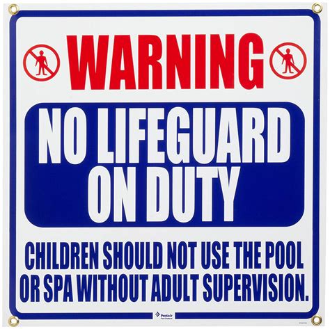 No Lifeguard On Duty Sign Sku S 7758 Ad3