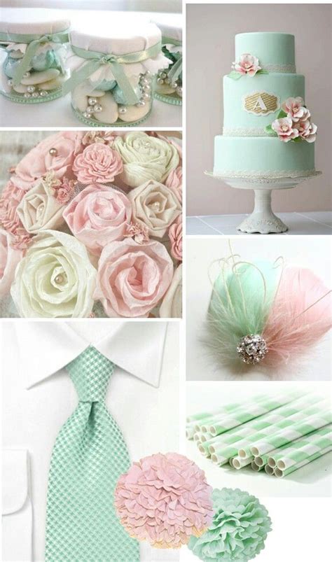 Pink And Mint Colour Scheme Pink Wedding Colors Wedding Color