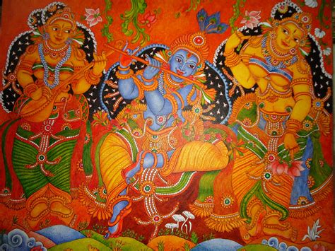 My Talent Mural Painting Krishna Among Gopikas