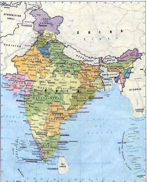 Cartes de Inde Cartes typographiques détaillées des villes de Inde