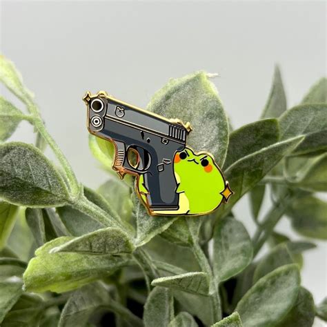 Gun Frog Hard Enamel Pin Etsy Hard Enamel Pin Enamel Pins Frog Pins