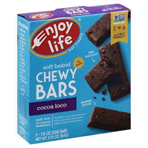 Soft Baked Cocoa Loco Chewy Bars Enjoy Life 5 X 115 Oz Delivery
