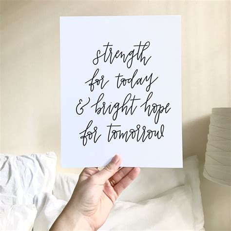 Strength For Today And Bright Hope For Tomorrow From The Hymn Great