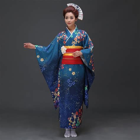 Japanese Traditional Clothing Fashion Japan Ladies Long Floral Kimono