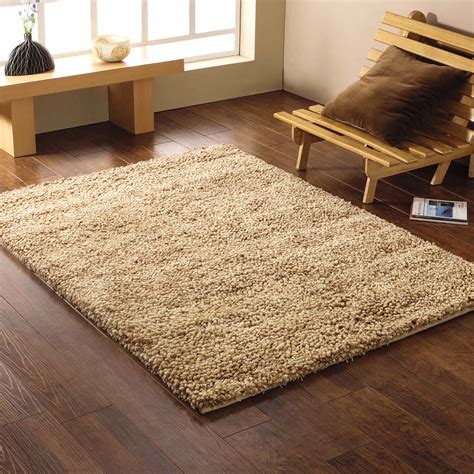 Kensington Rugs Pure Shaggy Wool In Beige Free Uk Delivery The