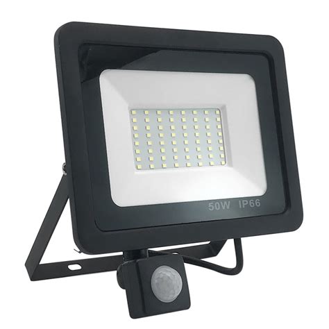 Ac175 265v 50w 4000lm 64 White Light Led Flood Light Portable Pir Motion Sensor Sensitive Human