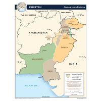 Grande detallado mapa de administrativas divisiones de Pakistán