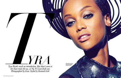 Tyra Banks Gets Fierce For Harpers Bazaar Singapore January 2013 Cover
