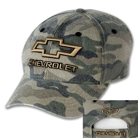 Chevrolet Gold Bowtie Outline Camouflage Hat Auto Gear Direct