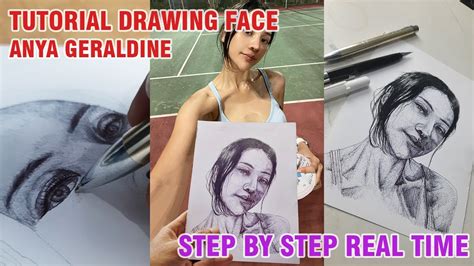 Cara Menggambar Wajah Anya Geraldine Step By Step Real Time Hanya
