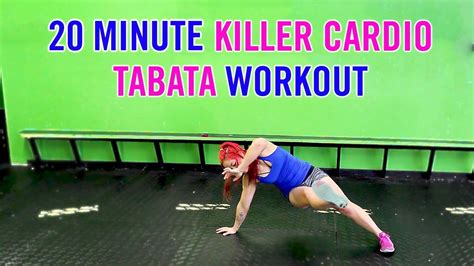 20 Minute Bodyweight Only Cardio Workout Home Tabata
